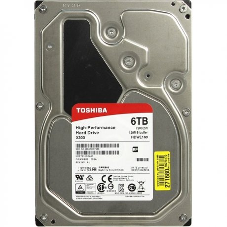 Жесткий диск TOSHIBA HDWE160UZSVA X300 BULK High-Performance 6000ГБ 3,5&quot; 7200RPM 128MB SATA-III - фото 2
