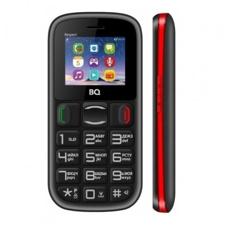Мобильный телефон BQ Mobile 1800 Respect Black Red - фото 1