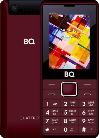 Мобильный телефон  BQ Mobile 2412 Quattro Dark Red - фото 1