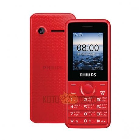Мобильный телефон Philips Xenium E103 Red - фото 1