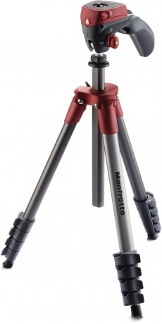 Штатив Manfrotto Compact Action Red MKCOMPACTACN-RD - фото 2