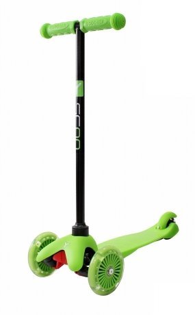 Самокат Y-SCOO mini A-5 Shine green со светящими колесами 1216₽