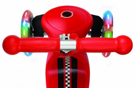 Самокат GLOBBER PRIMO Fantasy с 3 светящимися колесами RACING Red  - фото 4