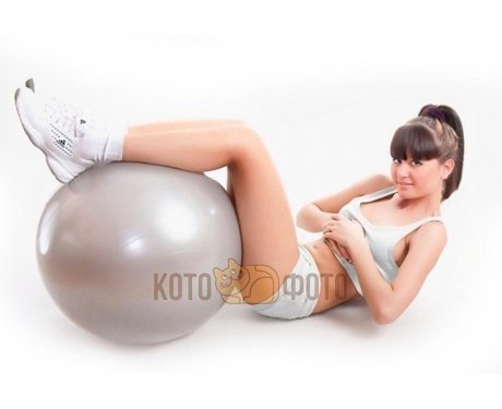 Мяч (фитбол) массажный для занятий спортом FB-02M (75 см в комплекте с насосом) - фото 3