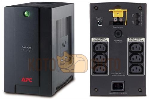 ИБП APC Back-UPS BX700UI черный - фото 1