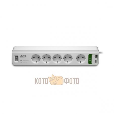 Сетевой фильтр APC PM5U-RS 1.83м (5 розеток) белый - фото 1