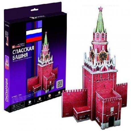 Игрушка 3D-пазл CubicFun Спасская башня (Россия) - фото 1