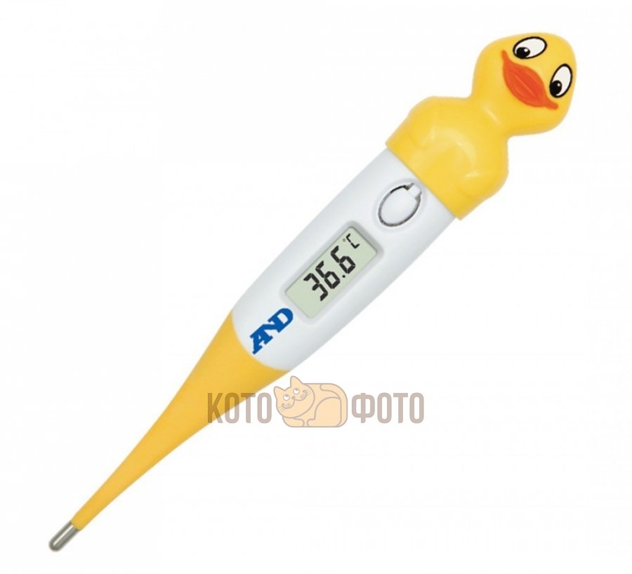 Термометр электронный AND DT-624 Утенок желтый/белый