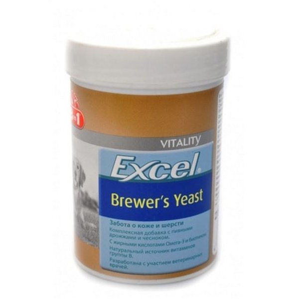 8in1 Эксель Пивные дрожжи для собак с чесноком (140 таб ) 8in1 Excel Brewers Yeast 109495