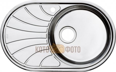 Мойка для кухни нержавеющая сталь, полированная, чаша справа Iddis Suno SUN77PRi77 - фото 1