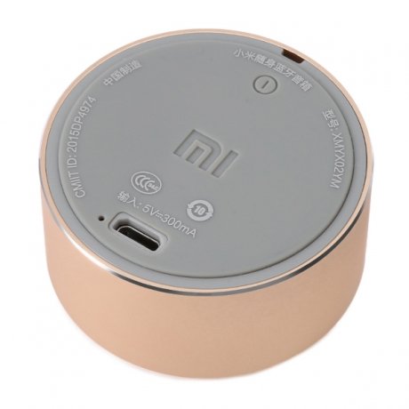 Портативная акустика Xiaomi Mi Portable Round Box Gold - фото 3