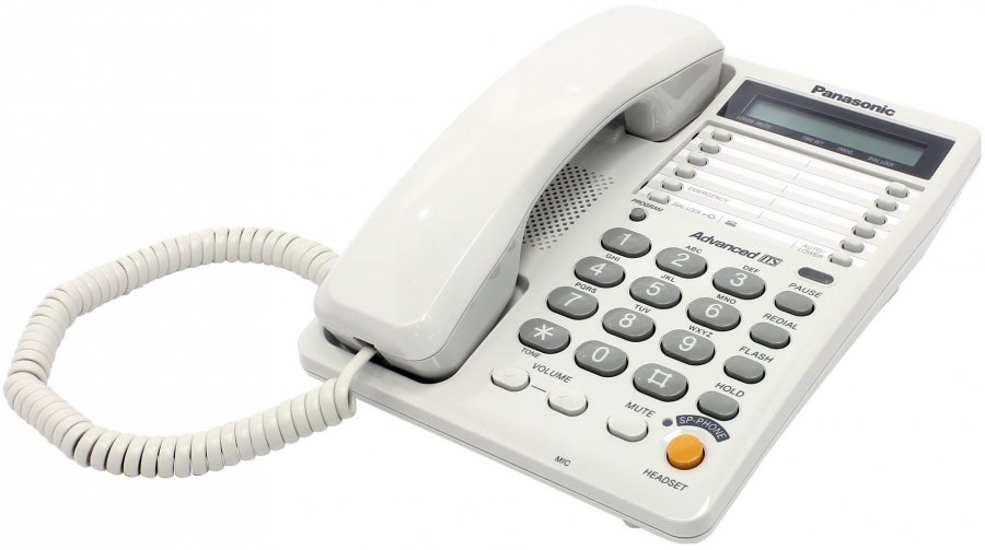 Телефон проводной Panasonic KX-TS2365RUW белый от Kotofoto