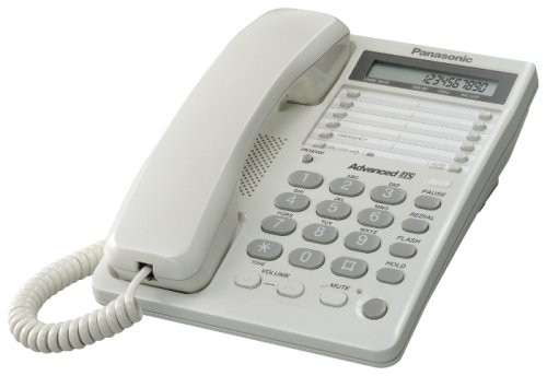 Телефон проводной Panasonic KX-TS2362RUW белый от Kotofoto