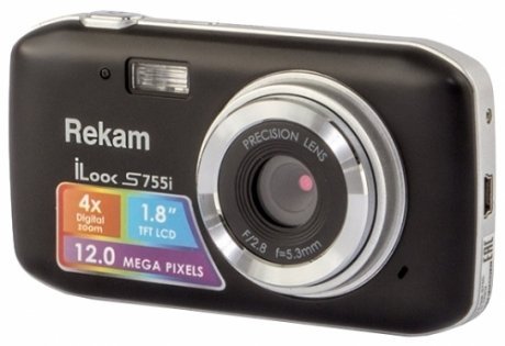 Цифровой фотоаппарат Rekam iLook S755i Black - фото 1