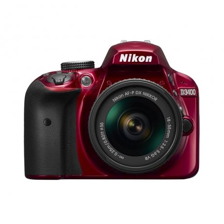 Цифровой фотоаппарат Nikon D3400 Kit 18-55 mm AF-P VR Red - фото 1