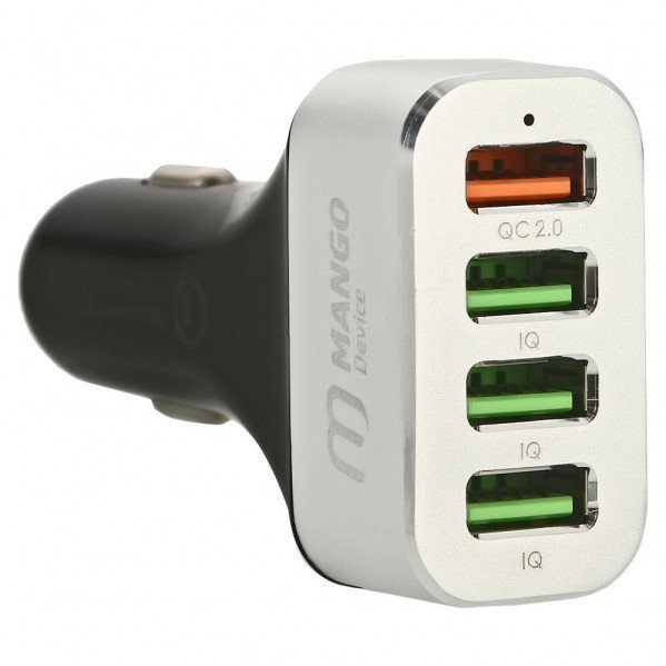 Автомобильное зарядное устройство Mango Device Quick Charge 2.0 (silver, 4USB car charger) от Kotofoto