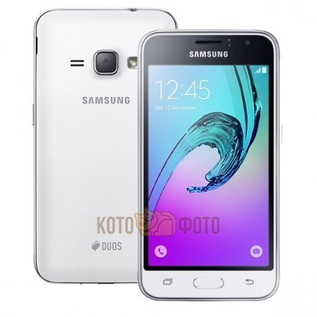 Смартфон Samsung Galaxy J1 (2016) gold SM-J120F White - фото 1