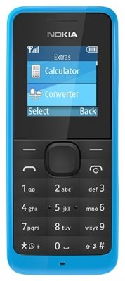 Сотовый телефон Nokia 105 Cyan - фото 1