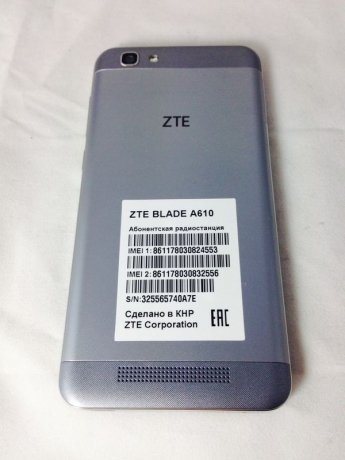 Смартфон ZTE Blade A610 Grey (Уценка)2 - фото 3