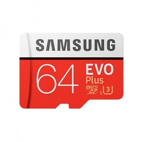 Карта памяти Samsung microSDXC 64Gb EVO Plus Class10 UHS-I (U3) (MB-MC64GA/RU) - фото 1