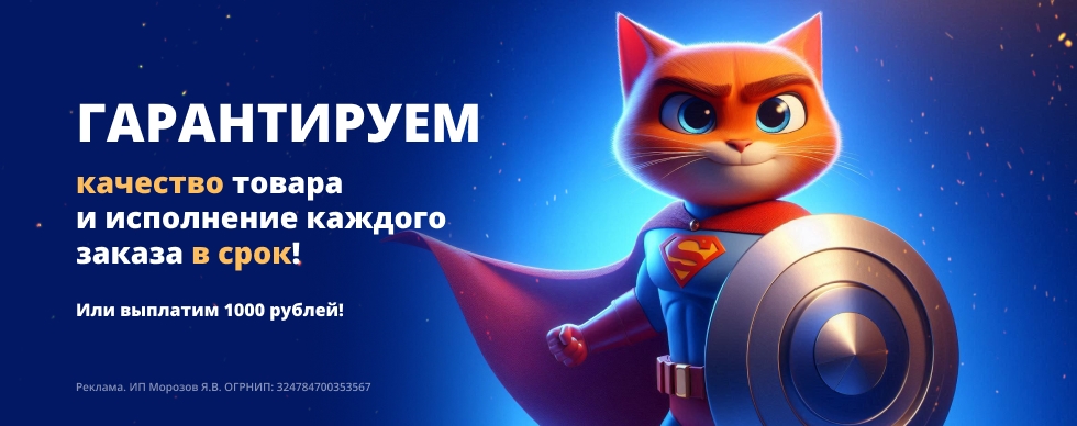 1000 рублей - гарантия сроков и качества!