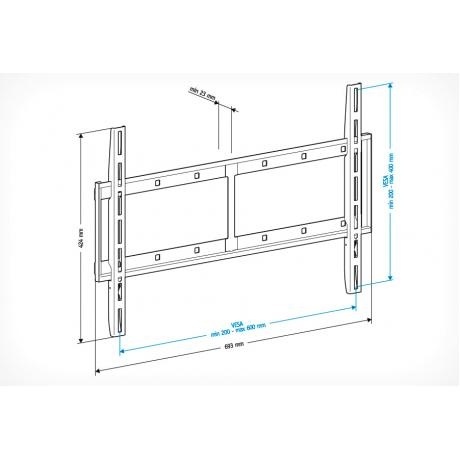 Кронштейн для телевизора Holder LCD-F6607 черный - фото 3