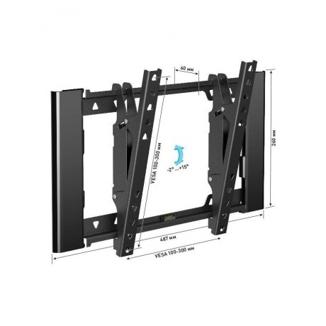 Кронштейн для телевизора Holder T3929-B черный - фото 2