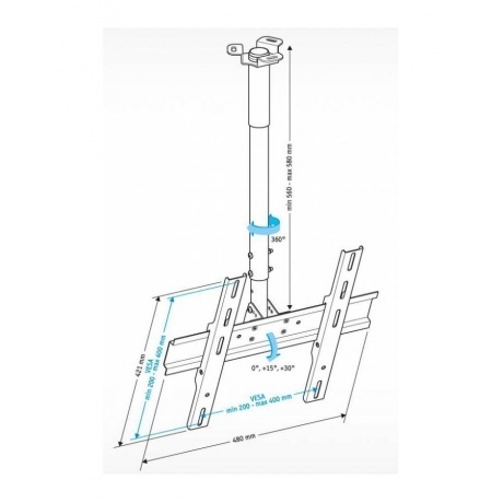 Кронштейн для телевизора Holder PR-101-W белый - фото 2