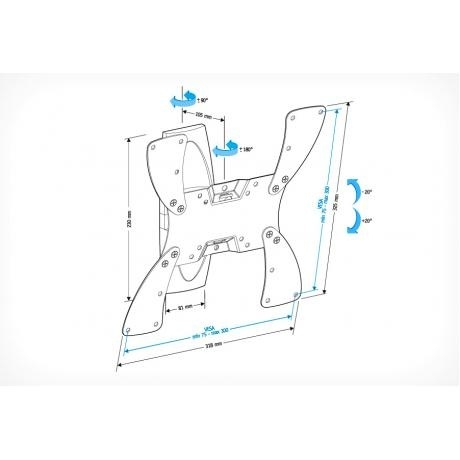 Кронштейн для телевизора Holder LCDS-5019 черный - фото 3