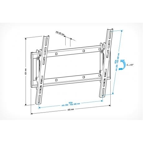 Кронштейн для телевизора Holder LCD-T4609 черный - фото 2