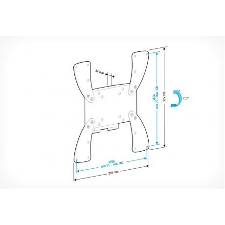 Кронштейн для телевизора Holder LCDS-5058 черный - фото 2