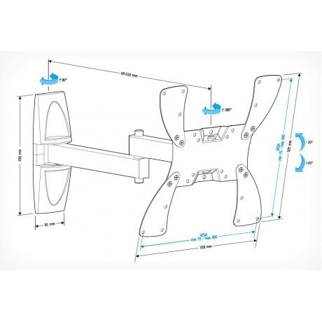 Кронштейн для телевизора Holder LCDS-5046 черный - фото 3