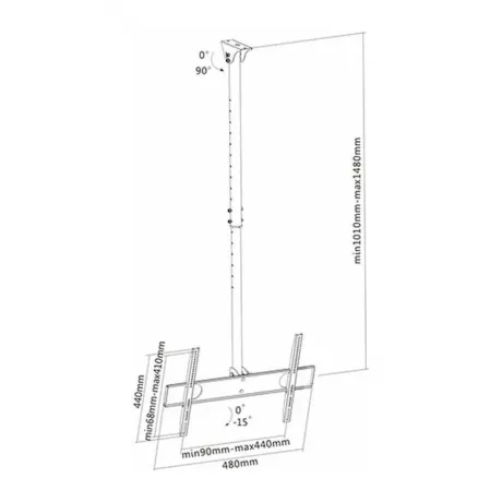Кронштейн для телевизора Arm Media LCD-1500 черный 26"-65" макс....