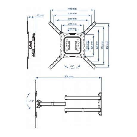 Кронштейн для телевизора Kromax DIX-18 белый - фото 3