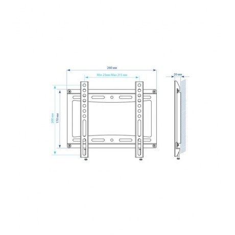 Кронштейн для телевизора Kromax IDEAL-5 черный - фото 2