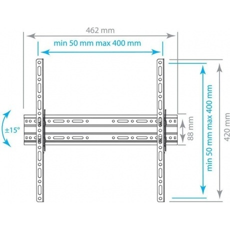 Кронштейн настенный для TV/монитора Arm media PLASMA-4, 22"-65", до 55 кг, черный