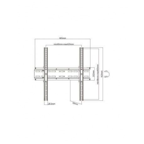 

Кронштейн для телевизора Ultramounts UM 833T черный 32"-55" макс.35кг настенный наклон