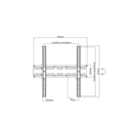 Кронштейн для телевизора Ultramounts UM 833T черный 32"-55" макс...
