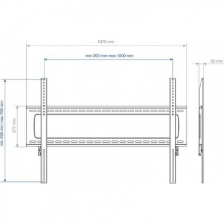 Кронштейн для телевизора Kromax STAR PRO-111 черный 55"-100" макс.103кг настенный фиксированный - фото 3