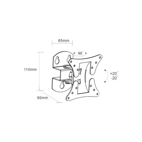 Кронштейн для телевизора Arm Media LCD-101 черный 10"-26" макс.3...