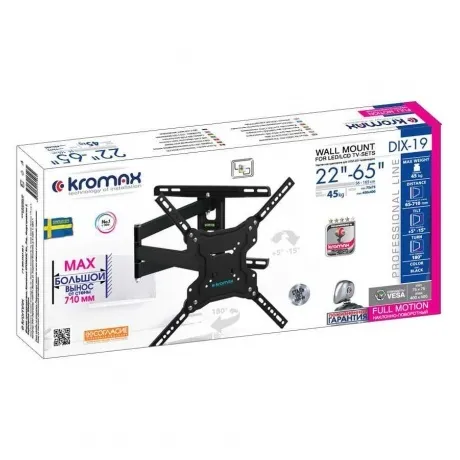 Кронштейн для телевизора Kromax DIX-19 черный 22"-65" макс.45кг ...