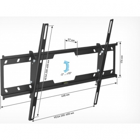 Кронштейн для телевизора Holder LCD-T6628-B (макс. 40кг) черный - фото 2