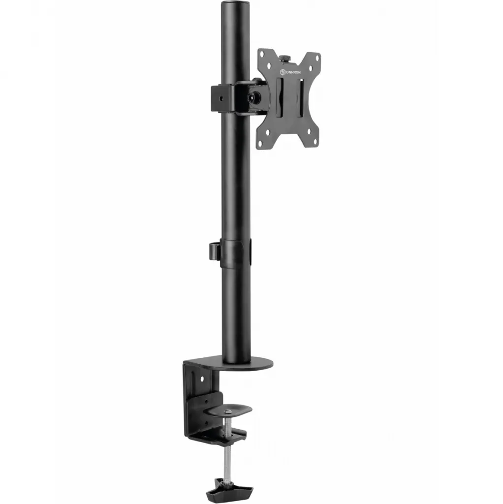 Кронштейн настольный ONKRON D101E 10-34"(д/мониторов, наклон -45°/+45°, поворот360°, 10кг, черный) - фото 1