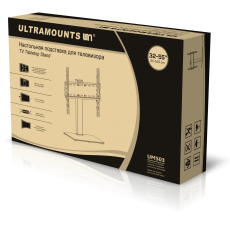 Кронштейн для телевизора Ultramounts UM 503 (макс.40кг) черный - фото 2