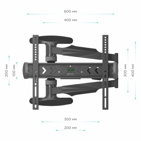 Кронштейн для телевизора Onkron NP47 (макс.35кг) черный - фото 7