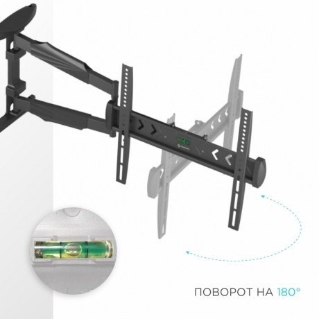 Кронштейн для телевизора Onkron NP47 (макс.35кг) черный - фото 8
