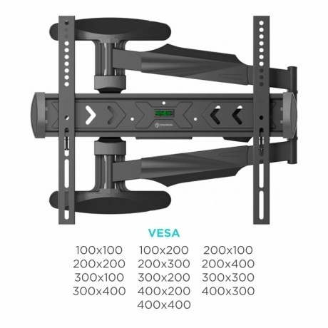 Кронштейн для телевизора Onkron NP47 (макс.35кг) черный - фото 9