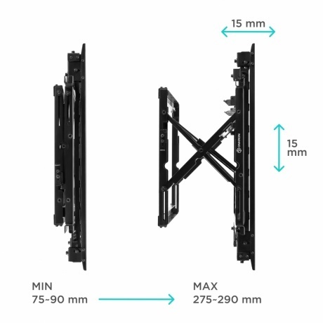 Кронштейн для телевизора Onkron PRO7G (макс.50кг) черный - фото 4
