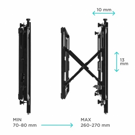 Кронштейн для телевизора Onkron PRO7M (макс.45кг) черный - фото 4