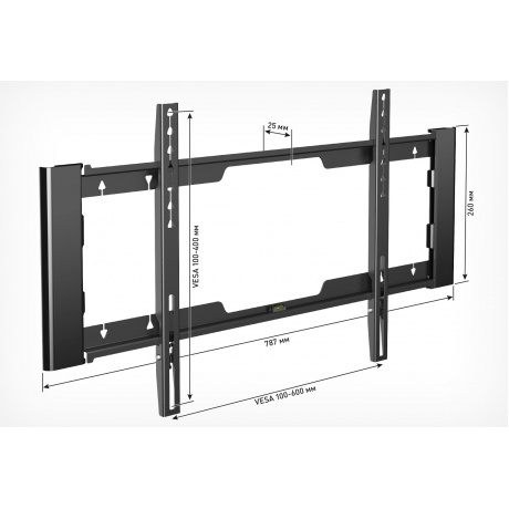 Кронштейн для телевизора Holder LCD-F6910-B (макс.45кг) черный - фото 2